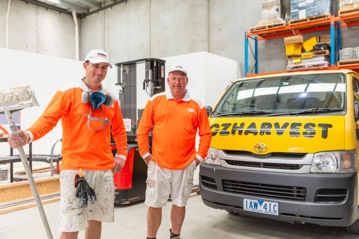 Higgins painters at OzHarvest facility